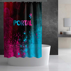Шторка для душа Portal Neon Gradient, цвет: 3D-принт — фото 2