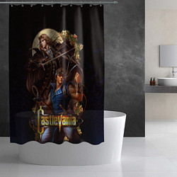 Шторка для душа Castlevania - Leon & Alucard, цвет: 3D-принт — фото 2