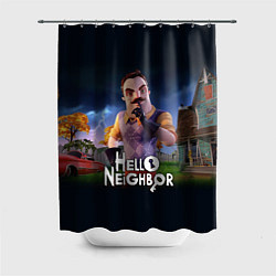 Шторка для ванной Hello Neighbor игра Привет сосед