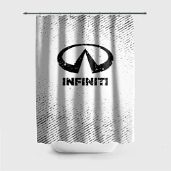 Шторка для ванной Infiniti с потертостями на светлом фоне