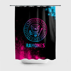 Шторка для душа Ramones Neon Gradient, цвет: 3D-принт