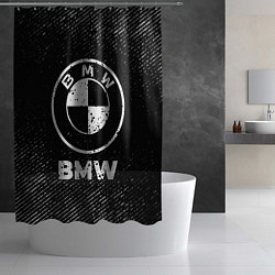 Шторка для душа BMW с потертостями на темном фоне, цвет: 3D-принт — фото 2