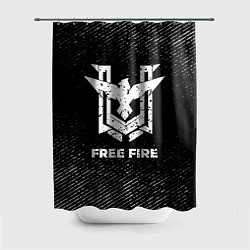Шторка для душа Free Fire с потертостями на темном фоне, цвет: 3D-принт