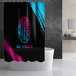 Шторка для душа AC Milan - neon gradient, цвет: 3D-принт — фото 2