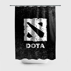 Шторка для ванной Dota с потертостями на темном фоне