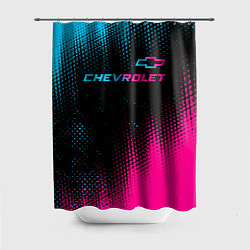 Шторка для ванной Chevrolet - neon gradient: символ сверху