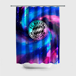 Шторка для душа Bayern неоновый космос, цвет: 3D-принт