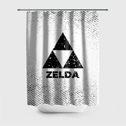 Шторка для душа Zelda с потертостями на светлом фоне, цвет: 3D-принт