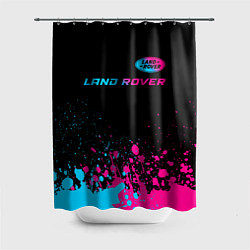 Шторка для душа Land Rover - neon gradient: символ сверху, цвет: 3D-принт