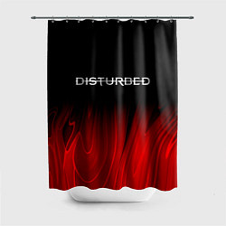 Шторка для душа Disturbed red plasma, цвет: 3D-принт