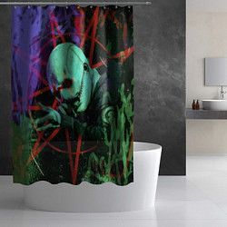 Шторка для душа Slipknot-Corey Taylor, цвет: 3D-принт — фото 2