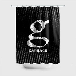 Шторка для ванной Garbage с потертостями на темном фоне