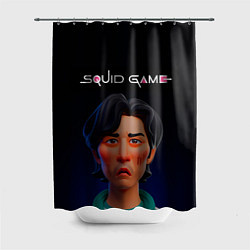 Шторка для душа Игра в кальмара - Сон Ки Хун анимационный, цвет: 3D-принт