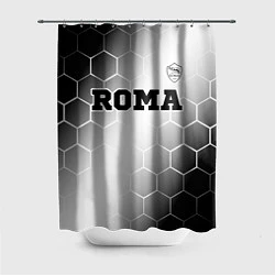 Шторка для душа Roma sport на светлом фоне: символ сверху, цвет: 3D-принт