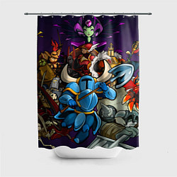 Шторка для душа Shovel knight and enemy, цвет: 3D-принт
