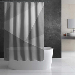 Шторка для душа Геометрические серые фигуры, цвет: 3D-принт — фото 2