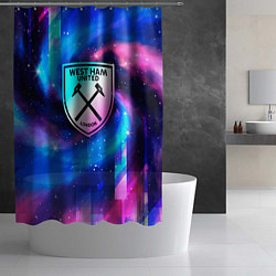 Шторка для душа West Ham неоновый космос, цвет: 3D-принт — фото 2