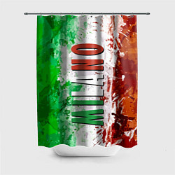 Шторка для душа Флаг Италии - кляксы, цвет: 3D-принт