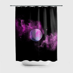 Шторка для душа Космическая Луна в дыму, цвет: 3D-принт