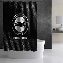 Шторка для душа Brighton с потертостями на темном фоне, цвет: 3D-принт — фото 2