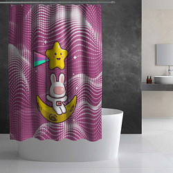 Шторка для душа Эмонг Ас в костюме зайчика, цвет: 3D-принт — фото 2