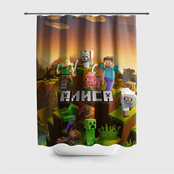 Шторка для ванной Алиса Minecraft