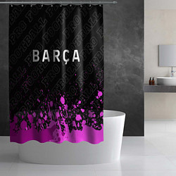 Шторка для душа Barcelona pro football: символ сверху, цвет: 3D-принт — фото 2