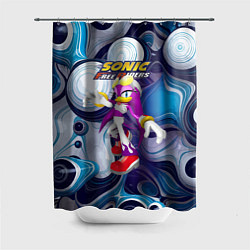 Шторка для душа Sonic - ласточка Вейв - Free riders - pattern, цвет: 3D-принт