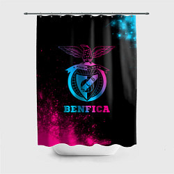 Шторка для душа Benfica - neon gradient, цвет: 3D-принт