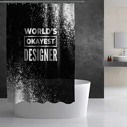 Шторка для душа Worlds okayest designer - dark, цвет: 3D-принт — фото 2