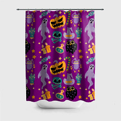 Шторка для душа Happy Halloween - holiday pattern, цвет: 3D-принт
