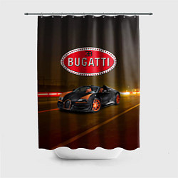 Шторка для ванной Bugatti на ночной дороге