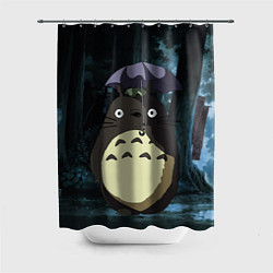 Шторка для душа Totoro in rain forest, цвет: 3D-принт