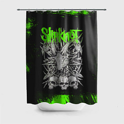 Шторка для ванной Slipknot green logo