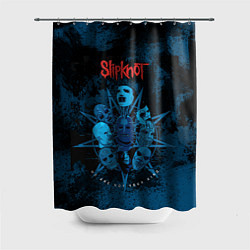 Шторка для ванной Slipknot blue