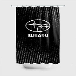 Шторка для душа Subaru с потертостями на темном фоне, цвет: 3D-принт