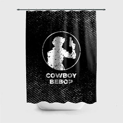 Шторка для ванной Cowboy Bebop с потертостями на темном фоне