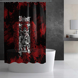 Шторка для душа Slipknot - скелет, цвет: 3D-принт — фото 2