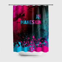 Шторка для ванной Maneskin - neon gradient: символ сверху