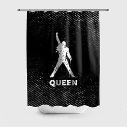Шторка для душа Queen с потертостями на темном фоне, цвет: 3D-принт