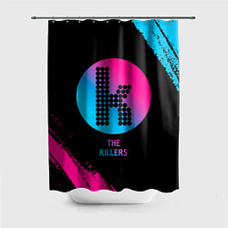 Шторка для душа The Killers - neon gradient, цвет: 3D-принт