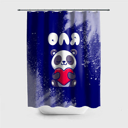 Шторка для ванной Оля панда с сердечком