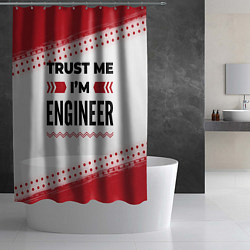 Шторка для душа Trust me Im engineer white, цвет: 3D-принт — фото 2