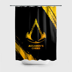 Шторка для душа Assassins Creed - gold gradient, цвет: 3D-принт