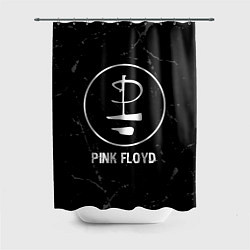 Шторка для душа Pink Floyd glitch на темном фоне, цвет: 3D-принт