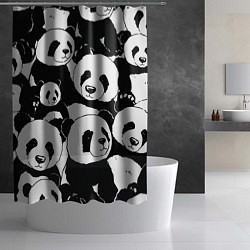 Шторка для душа С пандами паттерн, цвет: 3D-принт — фото 2