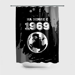 Шторка для ванной На Земле с 1969: краска на темном