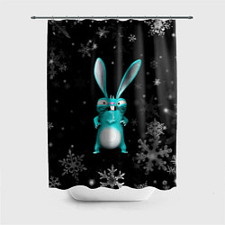 Шторка для душа Cheeky rabbit celebrates the new year, цвет: 3D-принт
