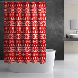 Шторка для душа New Years winter pattern, цвет: 3D-принт — фото 2
