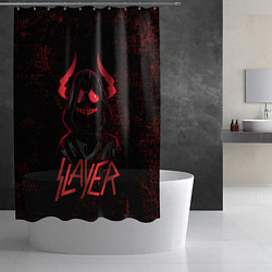 Шторка для душа Slayer - рок 80-х, цвет: 3D-принт — фото 2